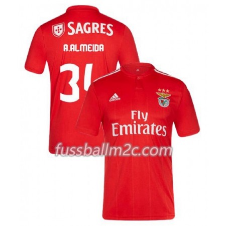 Fußballtrikots Benfica Andre Almeida 34 Heim Trikotsatz 2018-2019